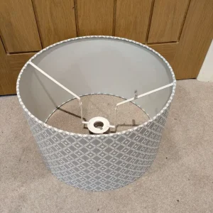 Grey and white pattern lampshade