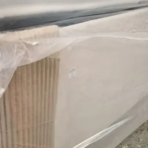 Double 4ft6in divan bed set – natural fabric, no storage, fully assembled - Image 2