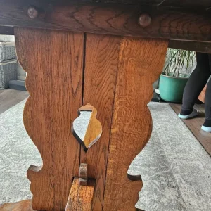 Antique solid oak refectory table - Image 6