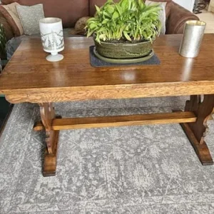 Antique solid oak refectory table - Image 7