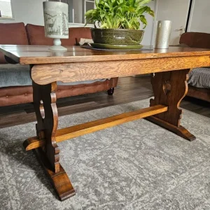 Antique solid oak refectory table