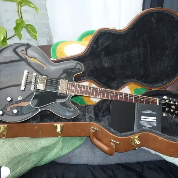 gibson es335 dot, graphite metallic