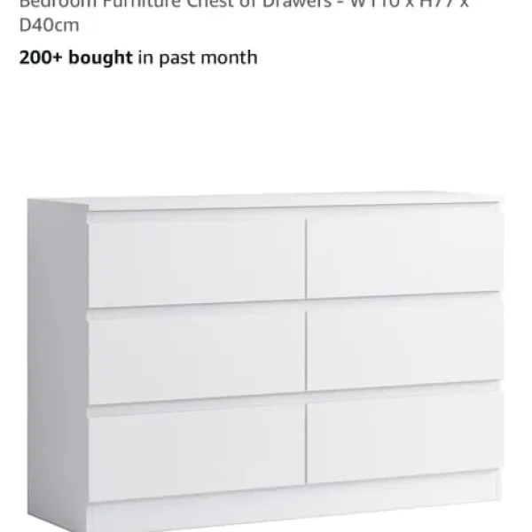 White chest of draws