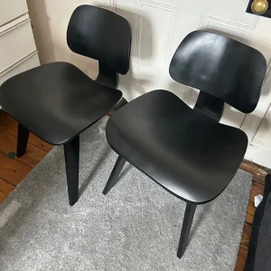 Bent plywood Eames-style dining chairs