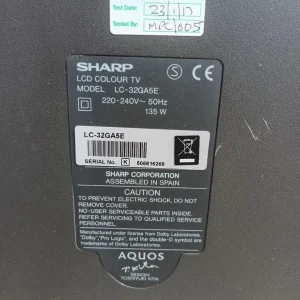 Sharp LC-32GA5E 32 inch LCD TV – VGA, SCART, S-Video, Component - Image 2