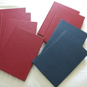 Job lot of eight A4 case bound hardback notebooks