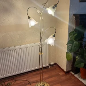 Glass Flower Floor Lamp