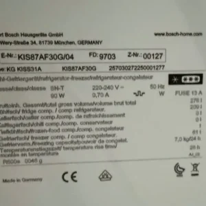 BOSCH FD9703 Built-in Fridge and Freezer - Image 5