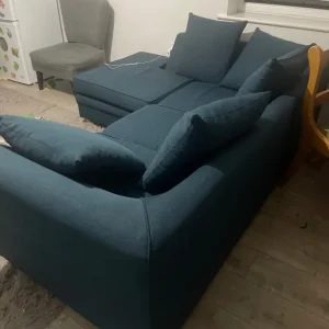 Darcy Corner Sofa Teal Colour - Image 3