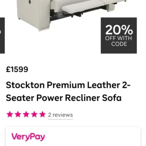 Stockton premium leather 2 seater sofa - Image 5