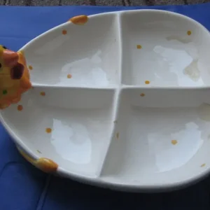 Chicken Themed Dish with a Small Crack - Image 2