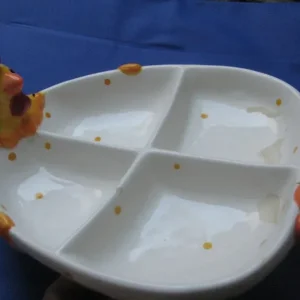 Chicken Themed Dish with a Small Crack - Image 3