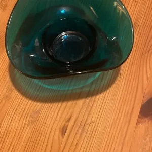 Vintage blue glass bowl - Image 3