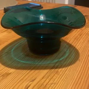 Vintage blue glass bowl