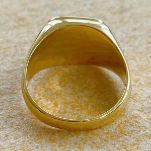 Solid Gold Men’s Signet Ring – Black Onyx – As New - Image 2