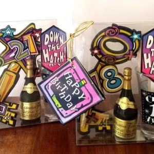 Novelty boxed 18th and 21st birthday charms