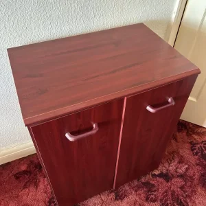 Mahogany Side Board Cupboard with Inner Shelf - Image 2