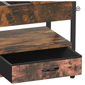 Lift Top Coffee Table with 2 Drawers and LED Light - Image 7