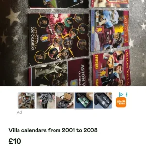 Aston Villa calendars 2001–2008