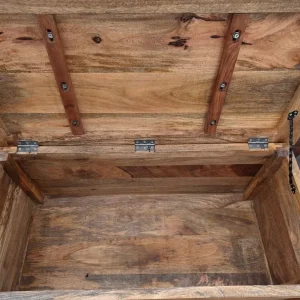 Solid wood coffee table with storage space - Image 2