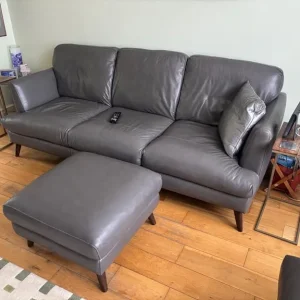 Grey Leather 4 Piece Suite from Sofology - Image 3