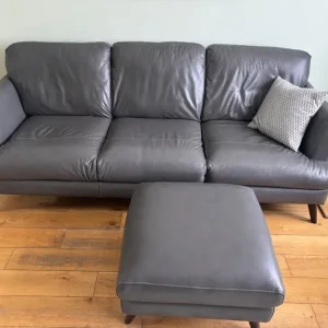 Grey Leather 4 Piece Suite from Sofology