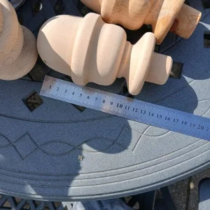 10 Solid Softwood Acorn Design Newel Post Caps - Image 2