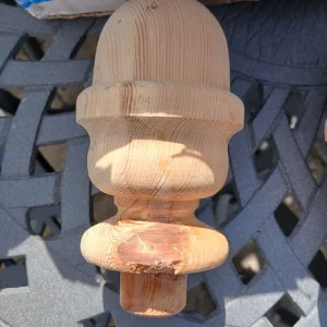 10 Solid Softwood Acorn Design Newel Post Caps - Image 6