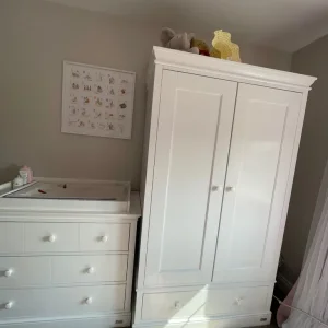 Nursery wardrobe and changing table