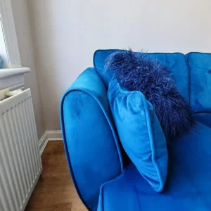 L shape right hand velvet sofa - Image 2