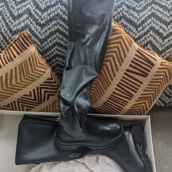 All Saints above the knee leather boots