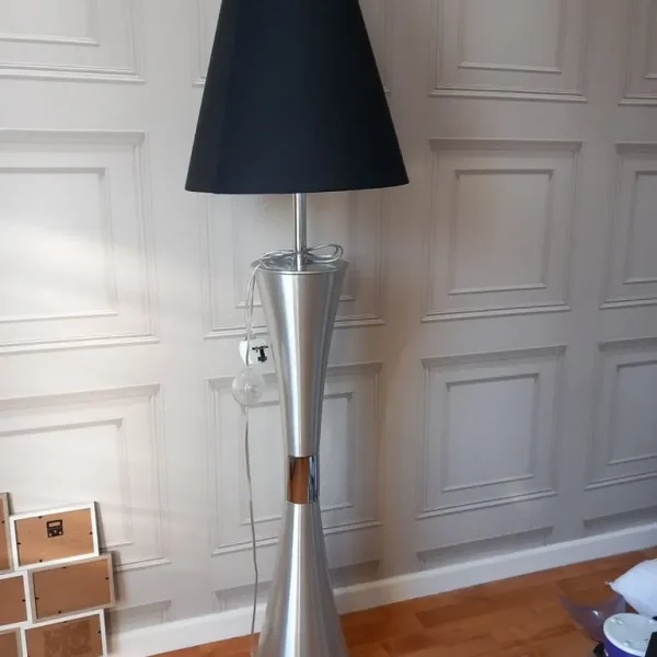 Silver standard floor lamp