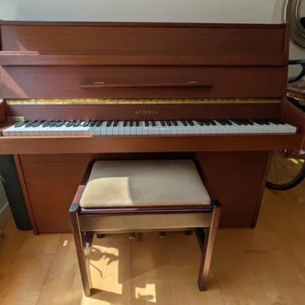 Kemble Upright Piano with Matching Stool
