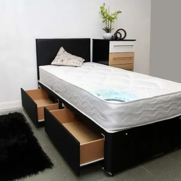 Single Divan Bed with Mattress