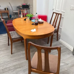 Wooden dining table and chairs - Image 3