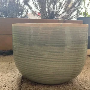 Handmade Green Glaze Plant Pot