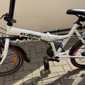 Ecosmo Commuter Folding Bike in white, 7SP Shimano - Image 2
