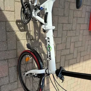 Ecosmo Commuter Folding Bike in white, 7SP Shimano - Image 6