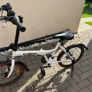 Ecosmo Commuter Folding Bike in white, 7SP Shimano