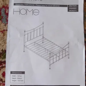 Metal double bed frame - Image 6