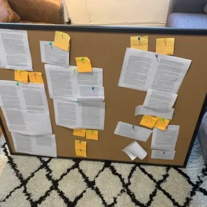 Giant cork memo board