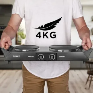 Duronic double hot plates, 1500W and 1000W, portable electric hob - Image 4