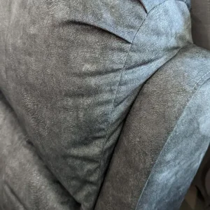 Grey Velvet Manual Recliner 3+2 Seater Sofa Set - Image 3