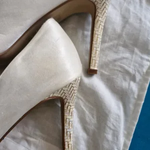 Ivory Satin Bridal Shoes - Image 3