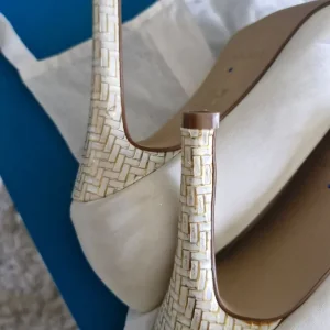 Ivory Satin Bridal Shoes - Image 5
