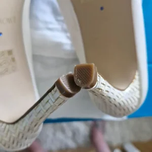 Ivory Satin Bridal Shoes - Image 6