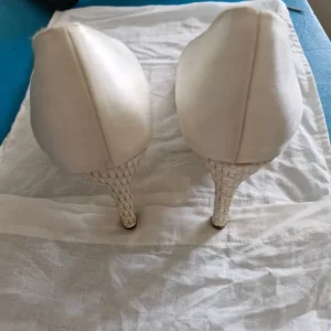 Ivory Satin Bridal Shoes - Image 8