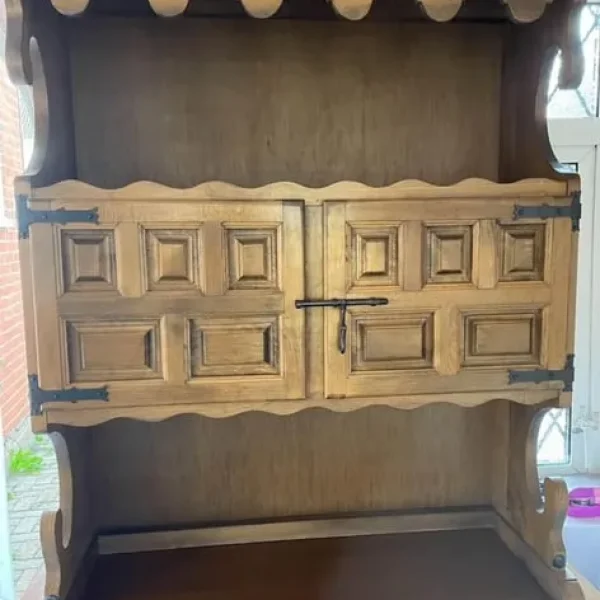 Spanish oak wood cabinets top and bottom