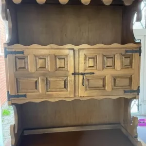 Spanish oak wood cabinets top and bottom