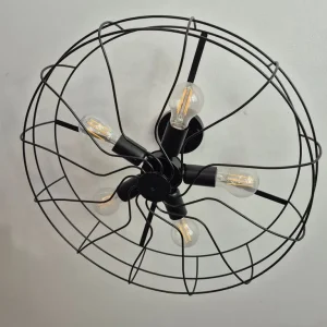 Black metal light fitting - Image 2